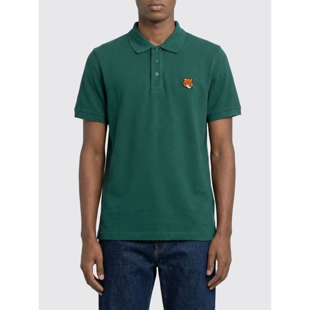 Maison Kitsune Polo Shirt Men Green